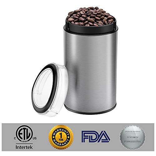 Electric Coffee Grinder - Stainless Steel Blades Grinder for Coffee Bean,  Seed ,Nut ,Spice Herb Pepper