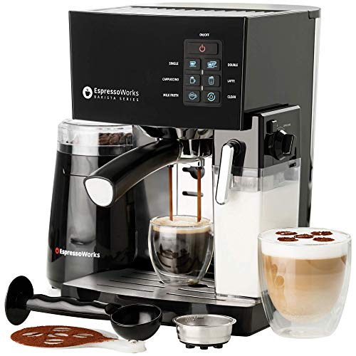 EspressoWorks 10 Pc All-In-One Barista Bundle Espresso Machine
